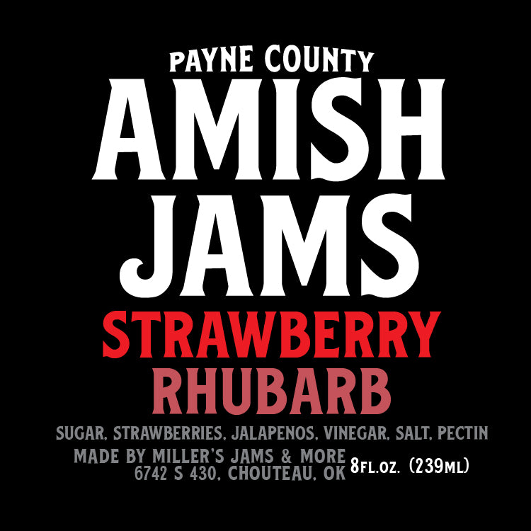Payne County Strawberry Rhubarb Amish Jam - Big Rock Foods